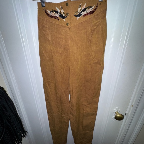 Vintage (with tags!) - Cache/Mixed Brand Brown Embellished Suede Set - Picture 6 of 11